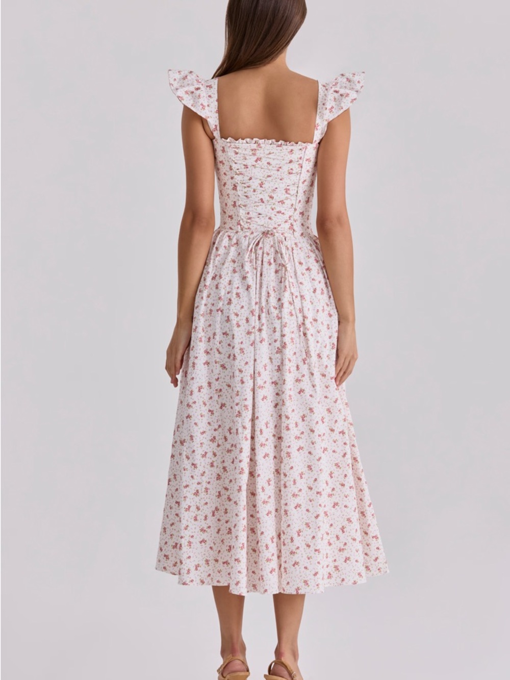 House of CB Midi Dress Pink Floral - Picture 2 of 5
